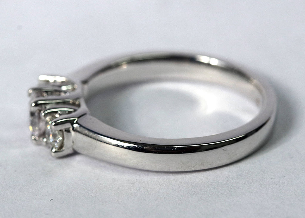 14K Pink diamond center engagement ring