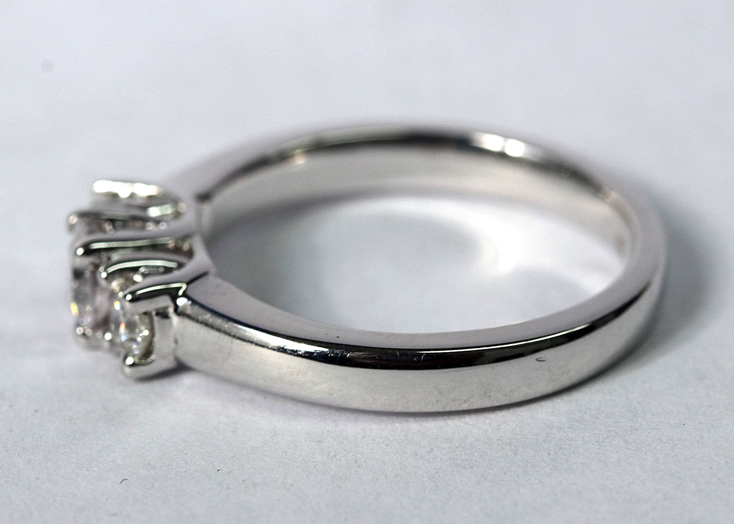 14K Pink diamond center engagement ring