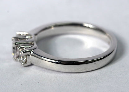 14K Pink diamond center engagement ring