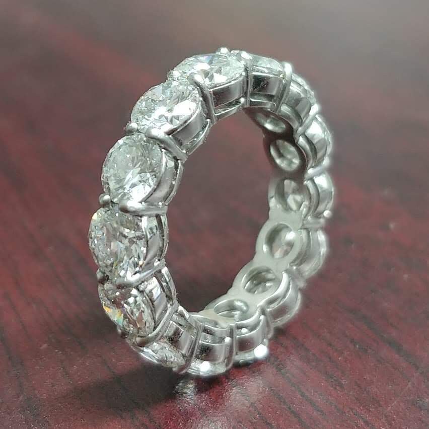 Platinum eternity diamond ring