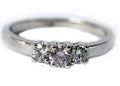 Natural Light Pink diamond center 14K white gold engagement ring