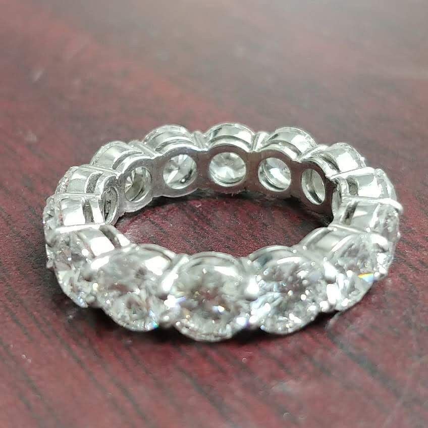 Platinum eternity diamond ring