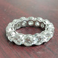 Platinum eternity diamond ring