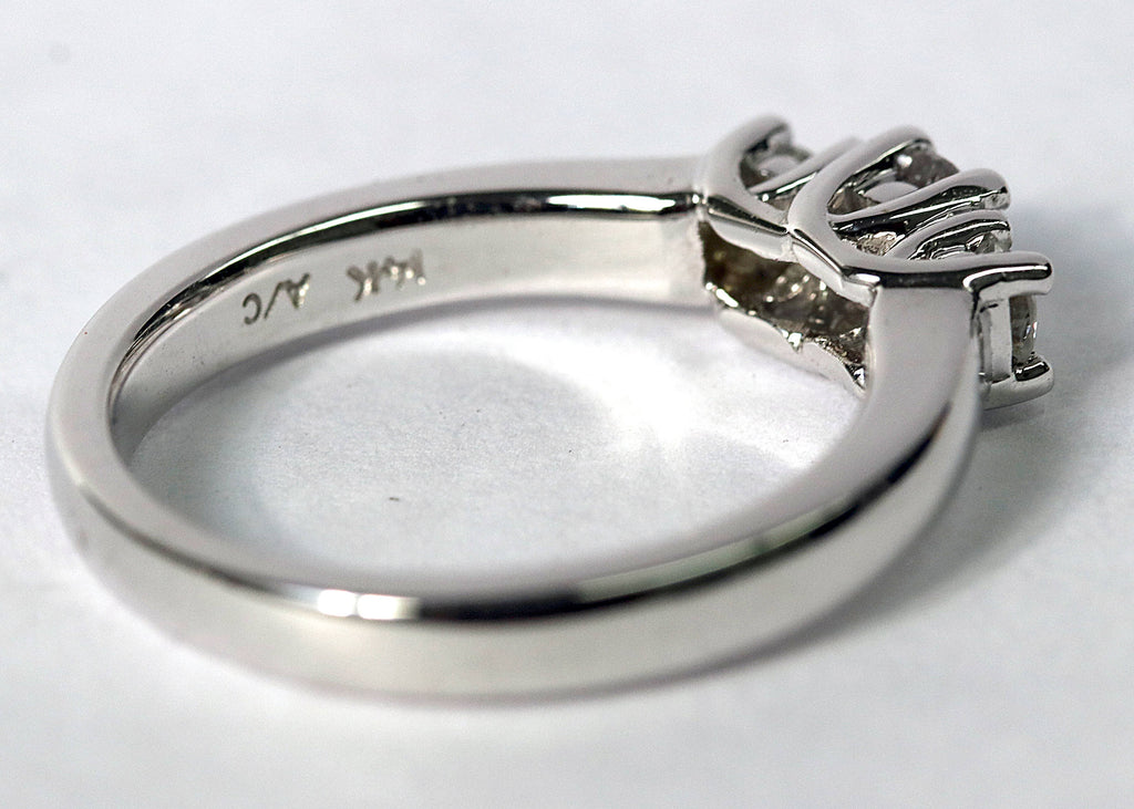 14K Pink diamond center engagement ring